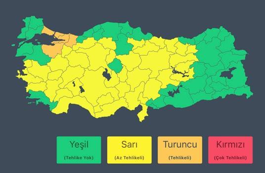 İçişleri Bakanlığı'ndan 'sağanak' ve 'fırtına' uyarısı