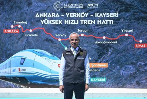 Bakan Uraloğlu: Ankara-Kayseri seyahat süresini 1 saat 45 dakikaya düşüreceğiz