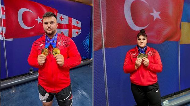 Genç milli halterciler Selahhattin Altın ve Tuana Süren, Avrupa şampiyonu oldu