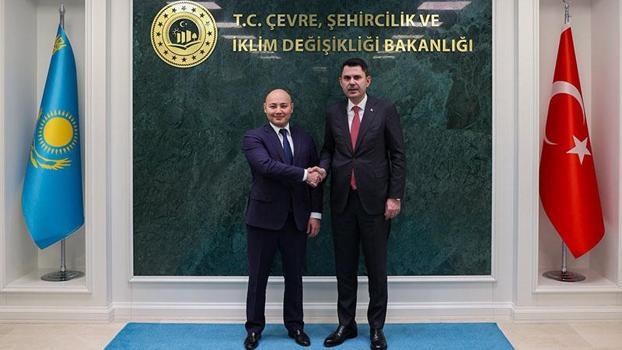 Bakan Kurum, Kazakistan Ekoloji ve Doğal Kaynaklar Bakanı Kuantyrov ile görüştü
