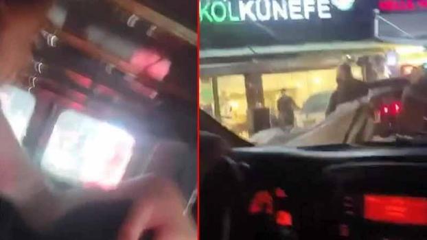 Sarıyer’de trafikte aracın camını kırdı; çocuğun ağladığı anlar kamerada