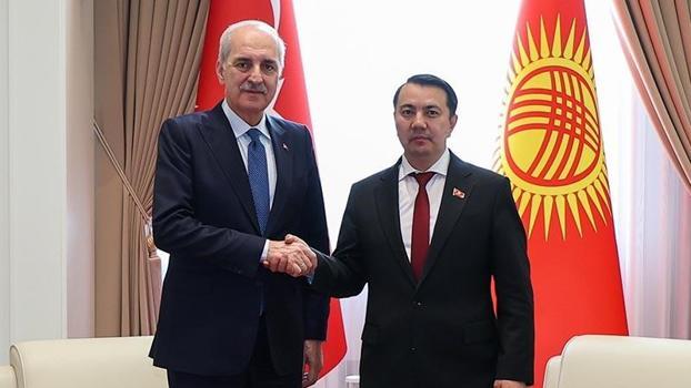 TBMM Başkanı Kurtulmuş, Kırgızistan Jogorku Keneş Başkanı Mamataliyev ile görüştü