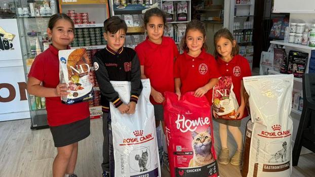 İlkokul öğrencileri hayvan sevgisini iyiliğe dönüştürdü