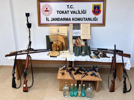 Tokat’ta silah ve tarihi eser operasyonu