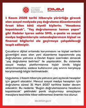 DMM'den 'sosyal medyada yaş düzenlemesi' uyarısı