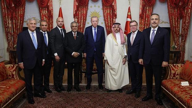 Cumhurbaşkanı Erdoğan, R4 ve R4+E3 Dışişleri Bakanları Toplantıları için Türkiye'ye gelen dışişleri bakanlarını kabul etti