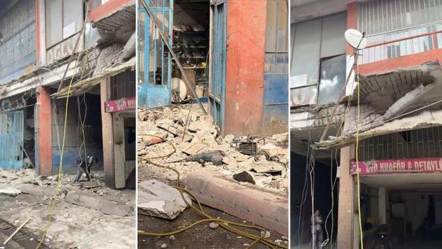 Ümraniye'de sanayi sitesinde iş yerinin balkonu çöktü: 3 yaralı