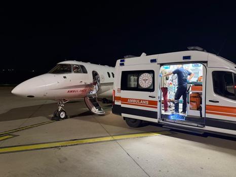 Yenidoğan bebek, ambulans uçakla Şırnak’tan Ankara’ya sevk edildi