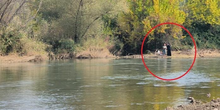 Dicle Nehri’nde su yükselince mahsur kalan 2 kişi kurtarıldı
