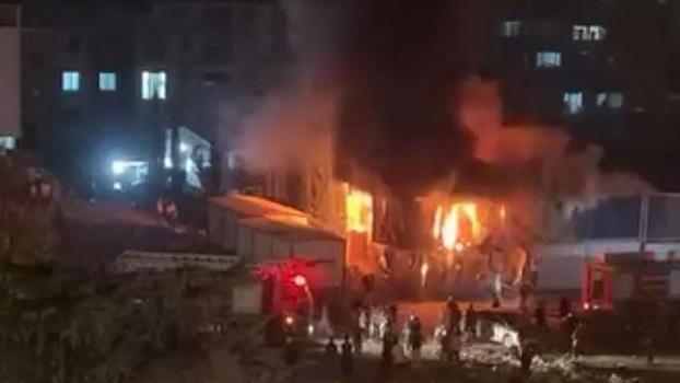 Hatay'da işçilerin kaldığı konteynerde yangın