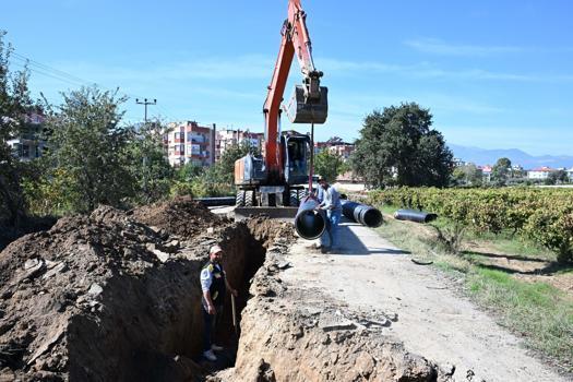 Sarıgöl Ayan Mahallesi'nde su baskınlarına karşı 1200 metrelik hat