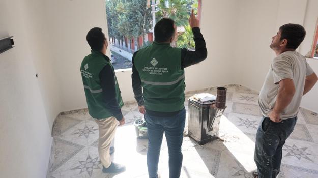 Yangında hasar gören evler belediye desteğiyle yeniden ayağa kalkıyor