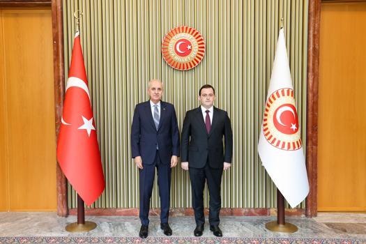 TBMM Başkanı Kurtulmuş, Kuzey Makedonya Devlet Bakanı Zeynula'yı kabul etti