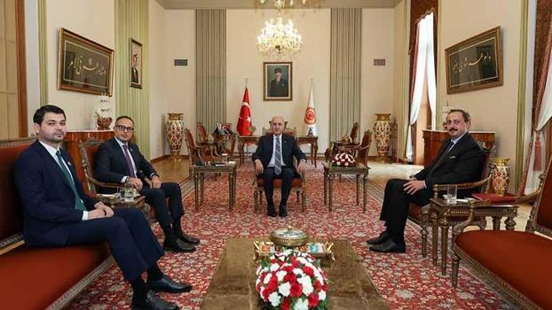 TBMM Başkanı Kurtulmuş, TÜRKPA Genel Sekreteri Hasan'ı kabul etti