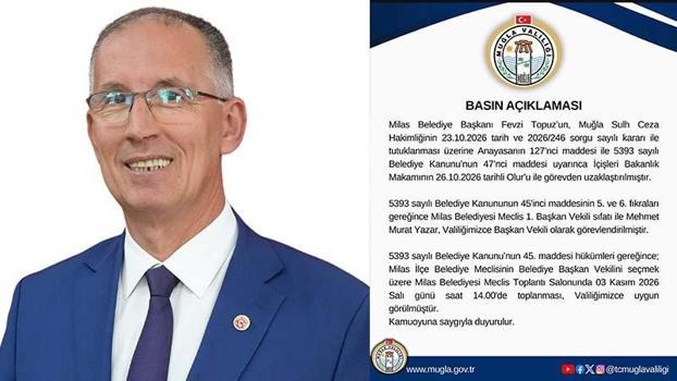 Fevzi Topuz'un yerine geçici olarak Mehmet Murat Yazar başkan vekili olarak görevlendirildi
