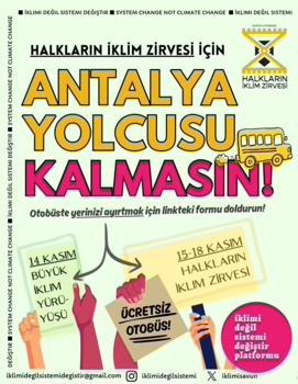 İklim aktivistlerinden Antalya'da COP31 yürüyüşü