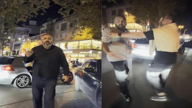 Kağıthane’de Bulgaristan plakalı araçtan inen 2 kişiden motosikletliye tehdit: Seni buraya gömerim