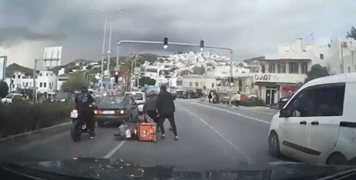 Bodrum’da trafikte kuryeye saldıran 2 kişiye 360 bin lira ceza