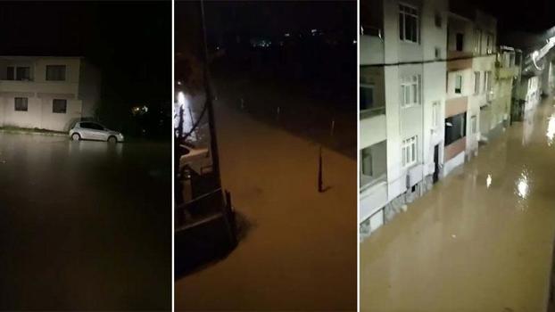 Çanakkale Biga’da sağanak; cadde ve sokaklar göle döndü