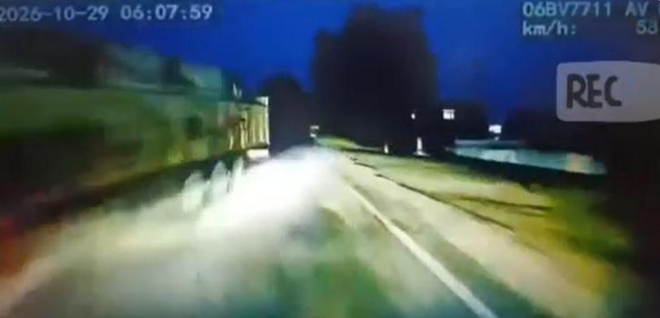 Şırnak’ta otobüs şoförünün öldüğü, 14 kişinin yaralandığı kaza kamerada