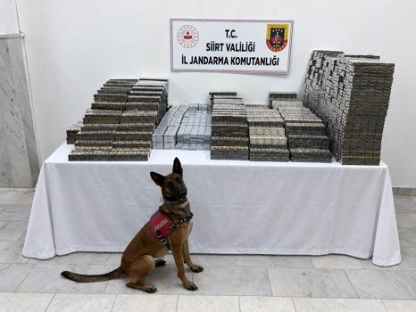 Siirt’te kömür çuvallarına gizlenmiş kaçak sigara ele geçirildi