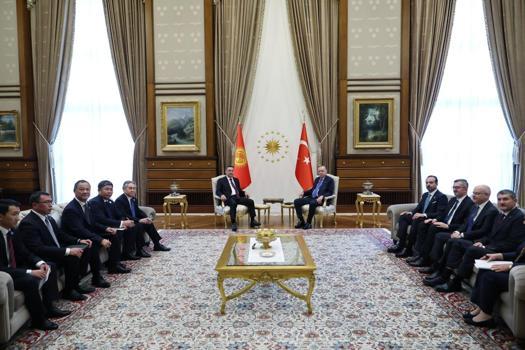 Cumhurbaşkanı Erdoğan, Kırgızistan Cumhurbaşkanı Caparov ile görüştü (2)