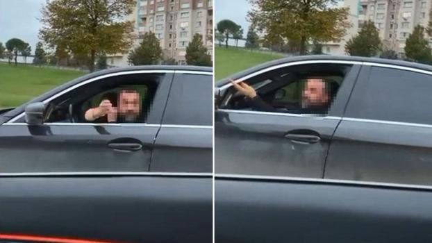 Büyükçekmece'de trafikte tartıştığı sürücünün otomobiline çarptı