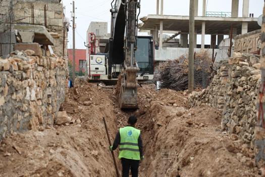 Mardin'de Taşlıca Mahallesi'nin atık su altyapı sorunu çözülüyor