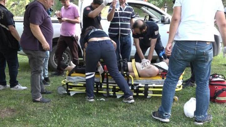 Eskişehir'de Porsuk Çayına düşen iki kişiden 1'i kalp masajıyla hayata döndürüldü