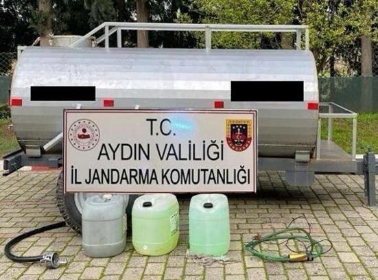 Aydın'da 2 ton 90 litre kaçak akaryakıt ele geçirildi