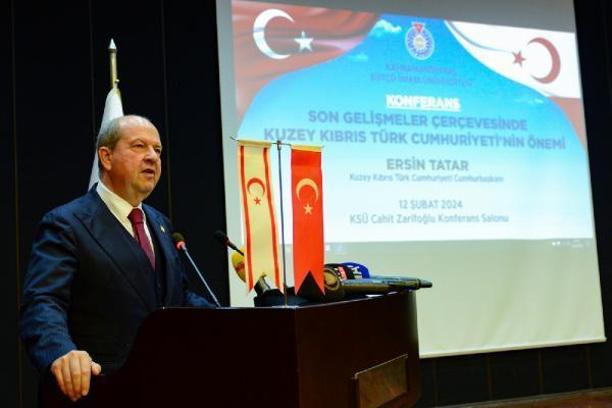 KKTC Cumhurbaşkanı Tatar: Türkiye ile birlikte geleceğe yürümenin bahtiyarlığı içindeyiz (2)