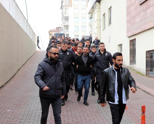 Kayseri'de 'Yılanlar grubu'na operasyonda 23 şüpheli adliyede