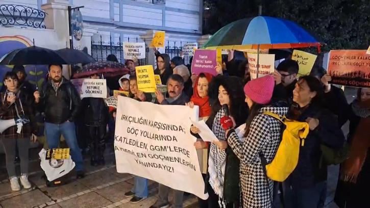 İstanbul-Kadıköy’de Irkçılık ve Ayrımcılıkla Mücadele günü dolayısıyla göçmenlere destek eylemi