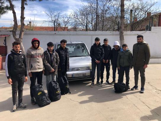 Edirne'de, Suriyeli 8 kaçak göçmen ve 1 organizatör yakalandı