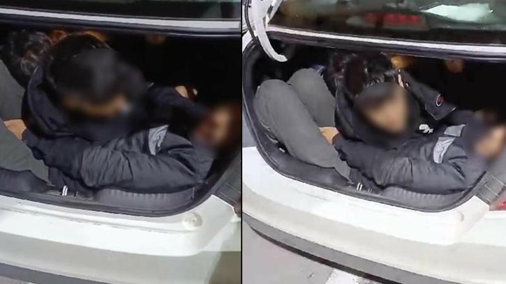 Otomobilin bagajında 3 kaçak göçmen yakalandı; organizatör tutuklandı