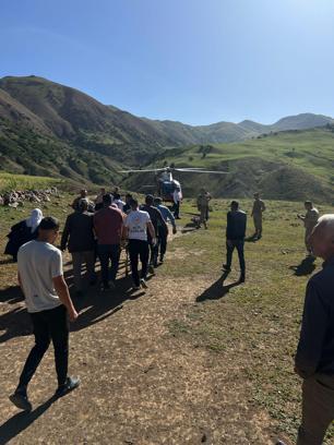 Bingöl'de arı sokması sonucu bilinç kaybı yaşayan hasta, ambulans helikopterle Erzurum'a götürüldü
