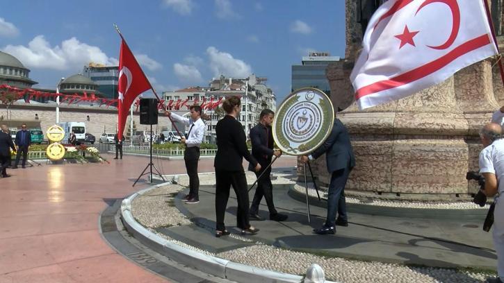 Kıbrıs Barış Harekatı’nın 50’nci yılında Taksim’de tören düzenlendi