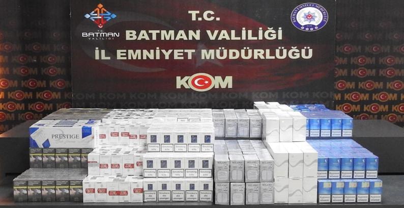Batman’da 2 bin 300 paket kaçak sigara ele geçirildi