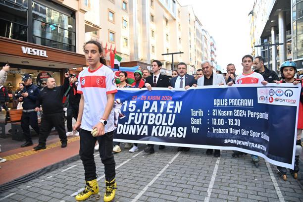 Trabzon’da Paten Futbolu Dünya Kupası'na kortejli başlangıç