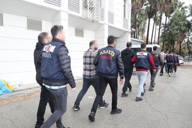 Mersin'de organize suç örgütü operasyonunda 8 tutuklama