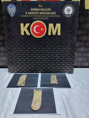 Edirne'de 2 kilogram kaçak külçe altın ele geçirildi; 1 gözaltı