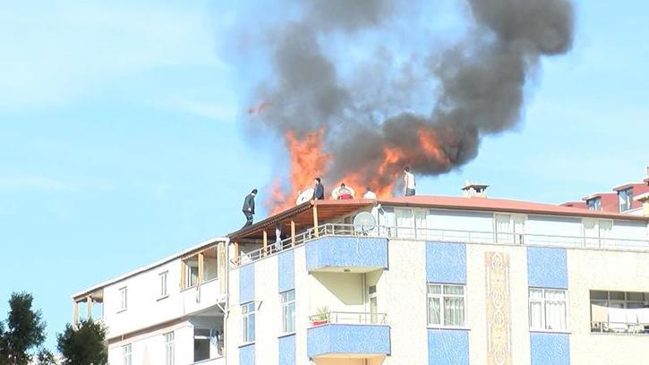 Maltepe’de çatı yangını