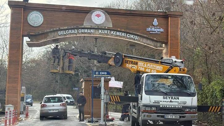 Belgrad Ormanı'ndaki İBB tabelaları kaldırıldı; DKMP tabelaları asıldı