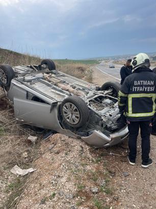 Batman'da otomobil takla attı: 1 yaralı