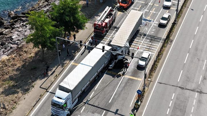 Karadeniz Sahil Yolu’nda zincirleme kaza; 1 ölü