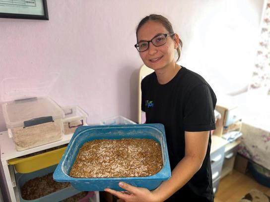Kafes hayvanları ölünce un kurdu ve bitkiden 'şifa tesisi' kurdu