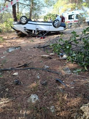 Manisa’da otomobil takla attı: 1 ölü, 1 yaralı