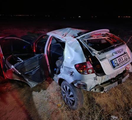 Kontrolden çıkan otomobil şarampole devrildi: 1 ölü, 3 yaralı
