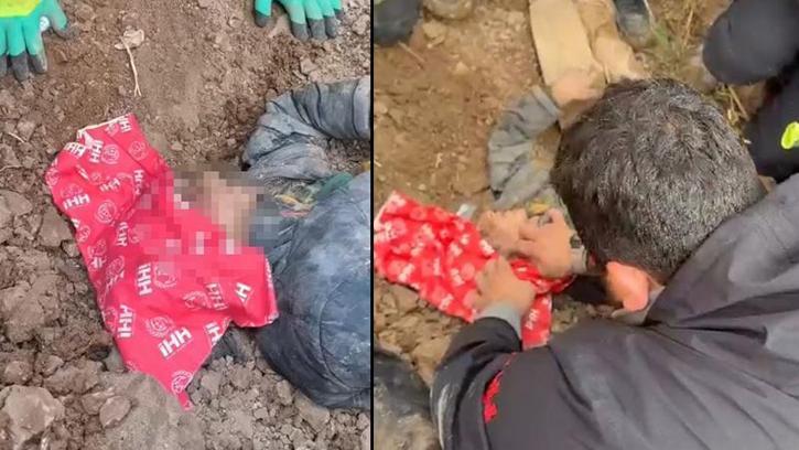Kayıp olarak aranan çocuk, başından yaralı ve vücudunun bir kısmı toprağa gömülü bulundu