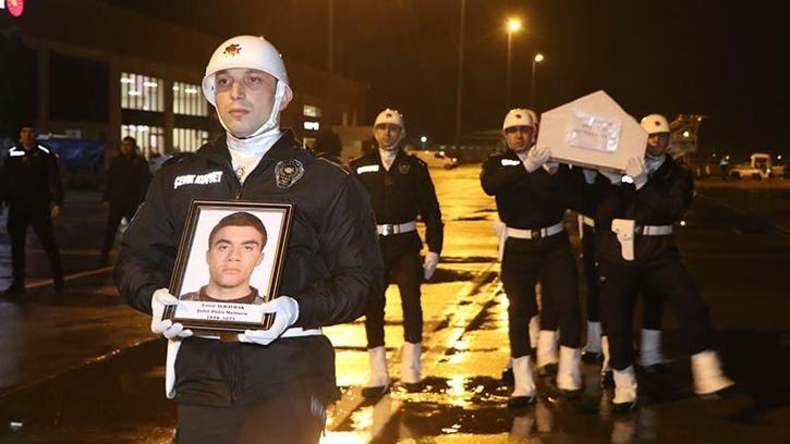 Şehit polis memurunun cenazesi, Samsun’a getirildi